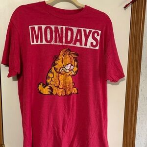 Ripple Junction Red Garfield Mondays Tee